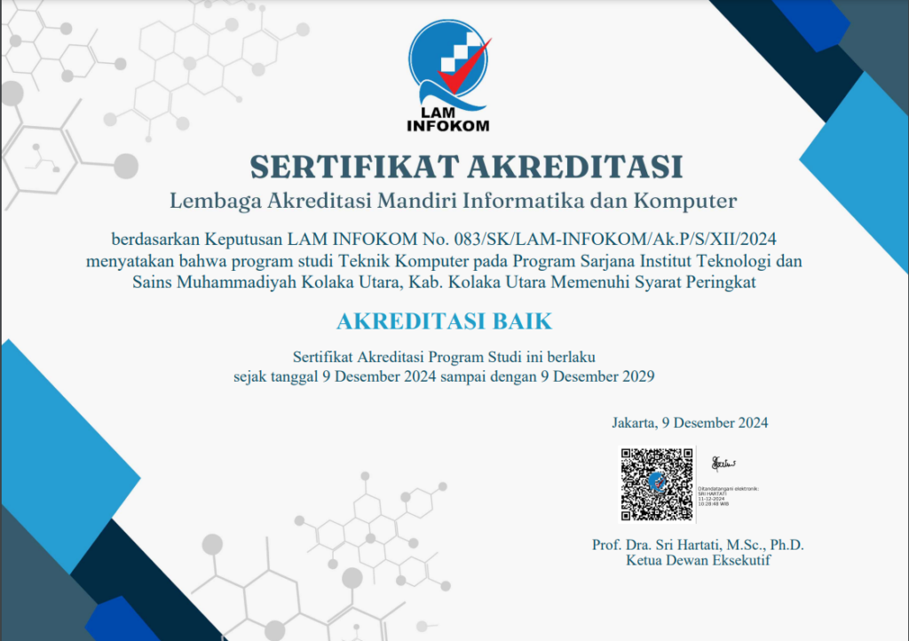 Sertifikat Akreditasi Teknik Komputer